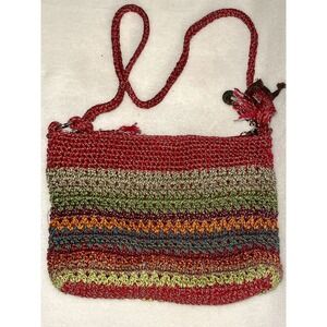The Sak Crossbody Crochet boho rainbow Zipped Lined all zippers work crossbody